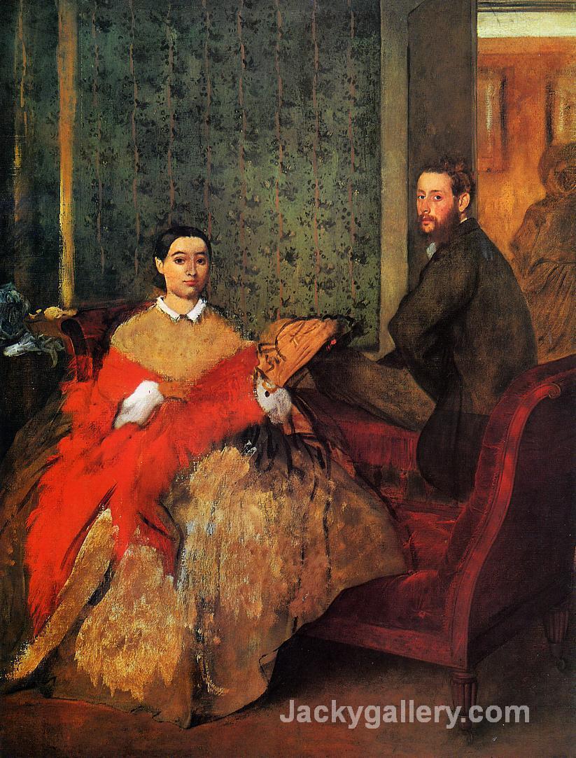 Edmondo and Therese Morbilli by Edgar Degas paintings reproduction